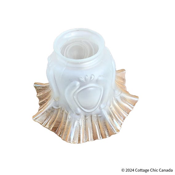 Art Deco Tulip Frosted Glass Lamp Shade by Christopher Wray