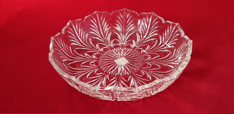 Vintage 2 Piece CrackerCondiment Set Pattern Chip and Dip Set Veg and Dip 24/% Lead Crystal Portico Pattern by CRYSTAL CLEAR INDUSTRIES