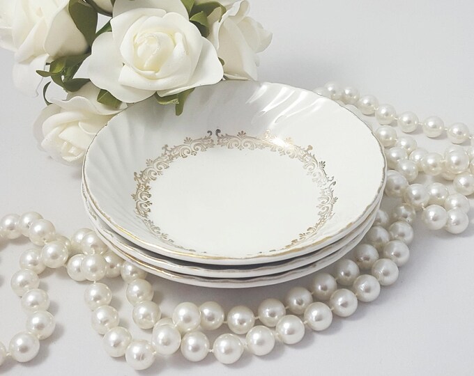 Swinnertons Golden Garland China Fruit Dessert Bowls, Set of 3