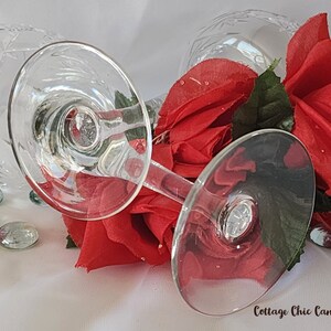 Elegant Hock Wine Glasses Vintage 80's Crystal Glassware image 9