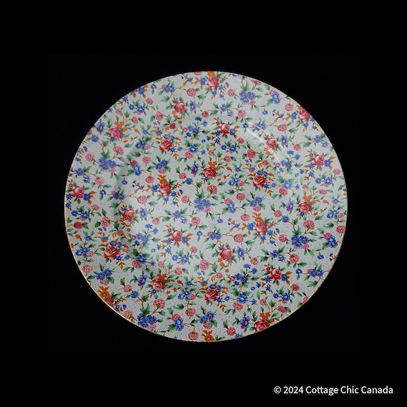 Royal Winton Old Cottage Chintz Sandwich/Chop Plate – Vintage Grimwades Earthenware