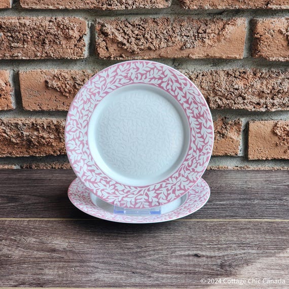 Set of 2 Dansk Denmark Trellis Rose Porcelain Bread and Butter Plates