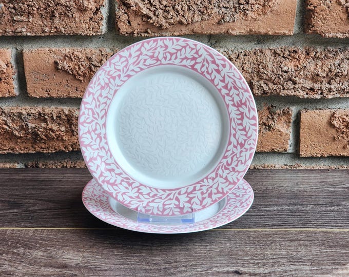 Set of 2 Dansk Denmark Trellis Rose Porcelain Bread and Butter Plates