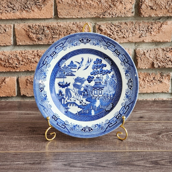 Broadhurst Ironstone Blue Willow 9 5/8" Dinner Plate