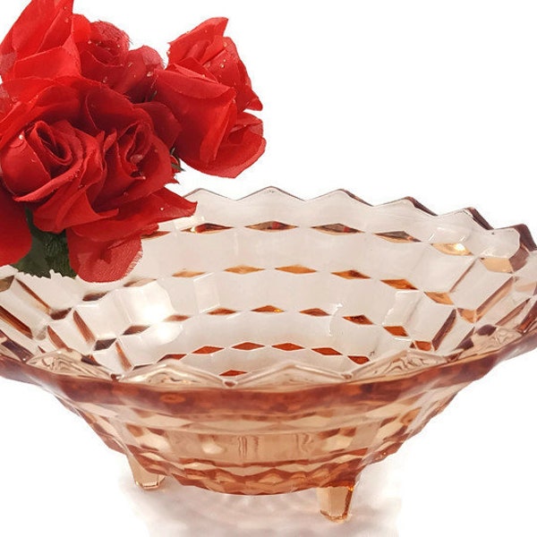 Pink Whitehall Glass Etsy