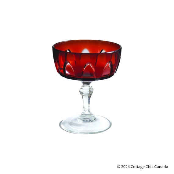 Cristal D'Arques Ruby Gothic 4 3/8" Coupe Champagne / Tall Sherbet Glass