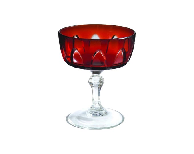 Cristal D'Arques Ruby Gothic 4 3/8" Coupe Champagne / Tall Sherbet Glass