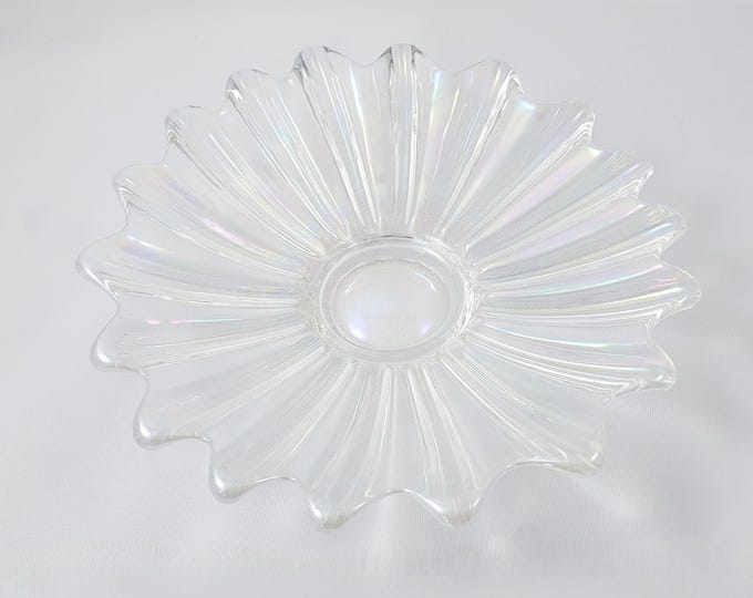 Federal Glass Celestial Clear Iridescent 9.5" Dish