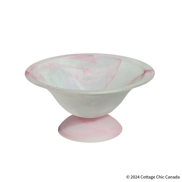 Cristalli D'Oggi Murano Glass Bowl! Beautiful Aesthetic of An Alabaster or Marble Bowl! Large Serving Bowls!