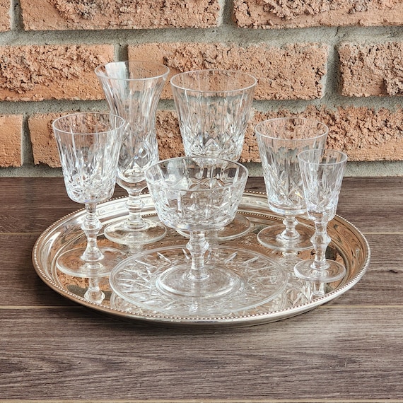Imperial Glass Clara Cross and Olive Crystal Stemware – Vintage Mid Century USA