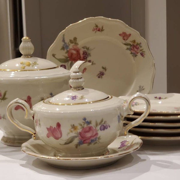 Step Back in Time to a By Gone Era! Serve Afternoon Tea with this Beautiful Bavaria German China! Made by J HavilandFree Shipping!