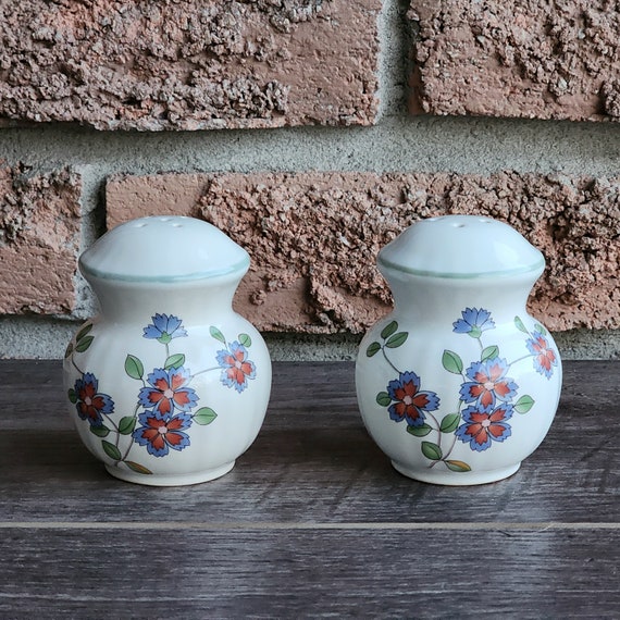 Mikasa Heirloom Salt and Pepper Shakers with Florals and Butterflies