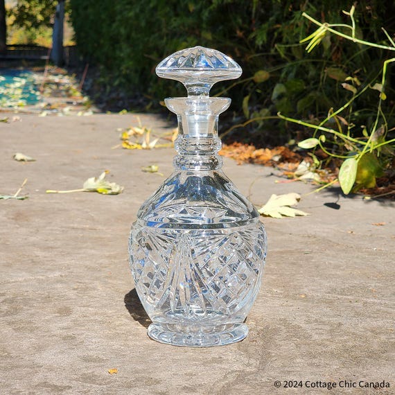 Vintage Atomic Age Lead Crystal Decanter for Bar or Shelf Decor