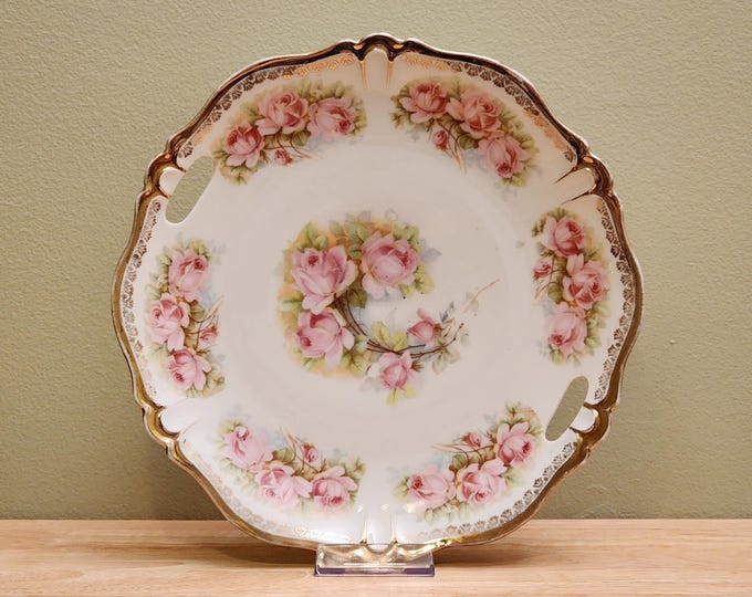 German 10 1/2" Porcelain Cake Plate or Sandwich Serving Tray