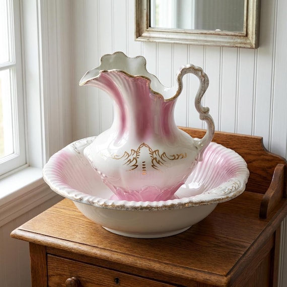 S.W. Dean 6-piece Ironstone Wash Set – Late Victorian–edwardian