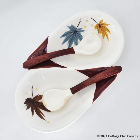 Mid Century Modern Ceramic Condiment Set – Atomic Age Retro Kitchen Tableware Decor