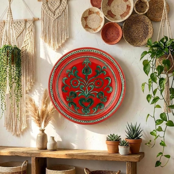 Gmundner Keramik Wall Plate – Mid Century Modern Boho Art Pottery Austria