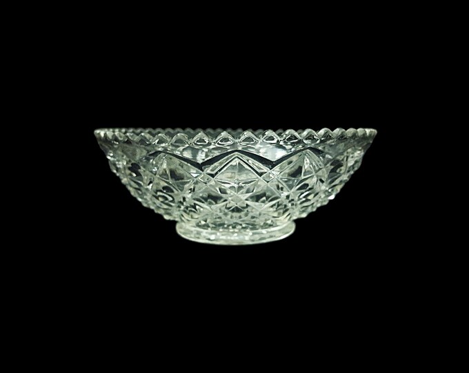 Imperial Glass Diamond Block 6 in Round Bowl for Fruit, Candy and Desserts