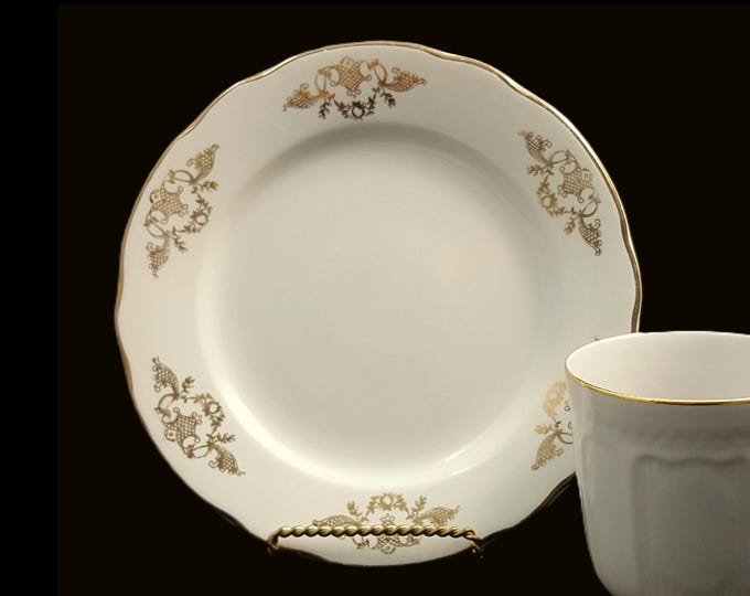 Richard Ginori Italy Salad Plate with Gold Filigree