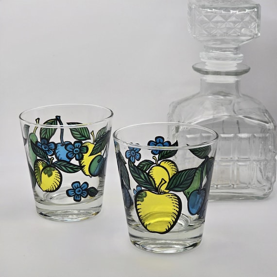 Vintage Dominion Glass Fruit Tumblers Set of 2 – Mid Century Water Juice Drinkware Canada