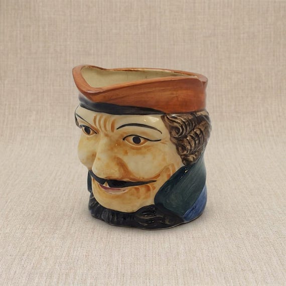 Vintage Hand Painted Toby Character Jug – Mid Century Collectible Art Pottery Mug