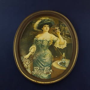 Pepsi Cola Gibson Girl Serviertablett für Cocktails, Vanity Home Decor