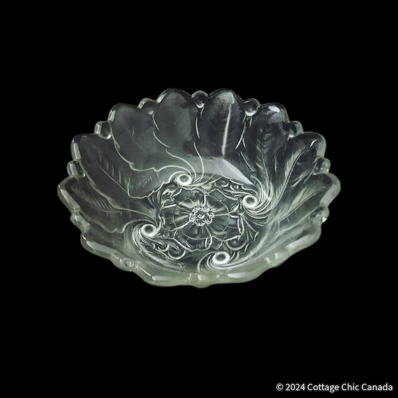 Indiana Glass Wild Roses Bowl: Vintage Floral Serving Bowl, 9 inch