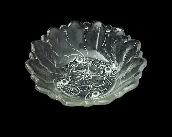Indiana Glass Pretty Wild Roses 9 in Round Bowl for Serving Salads, Fruit and Desserts