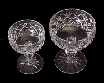 Kusak Cherry Diamond and Fan Coupe Glasses, Choice of Two Sizes, Mid Century Home Decor