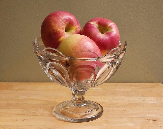 EAPG "Loop" Glass Pedestal Compote Bowl from the 19th Century