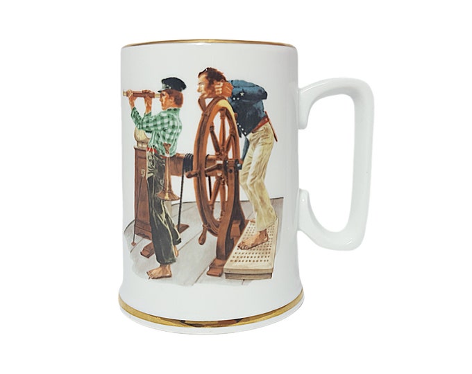 Museum Collection River Pilot Mug Inspired by the Art Painting of Norman Rockwell