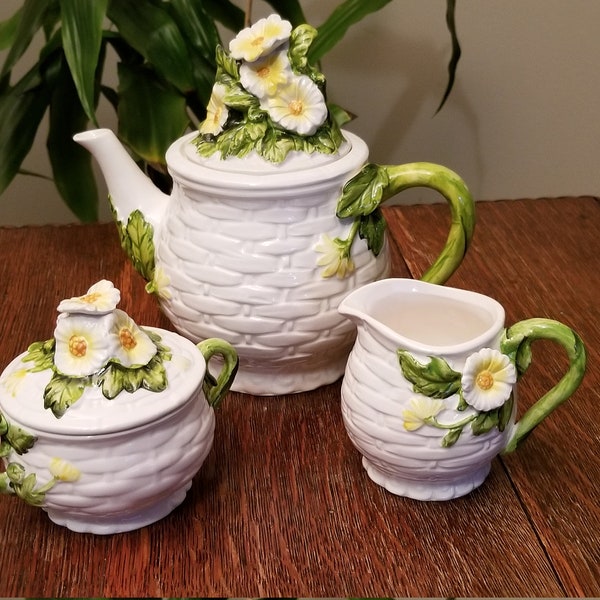 Daisies Tea Pot - Etsy