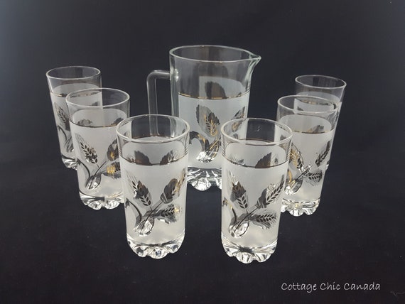 Covetro Gold Wheat Lemonade Pitcher and Glasses Set Made in Italy