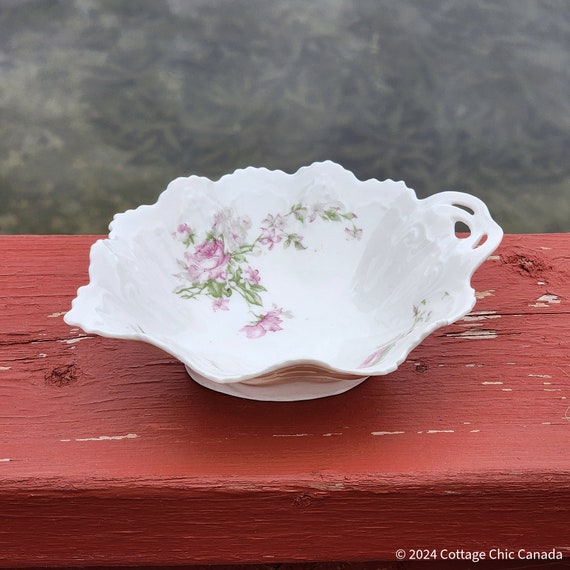 Antique MZ Austria Porcelain Sauce Boat, Small Gravy or Cream Server – Victorian Edwardian Vintage