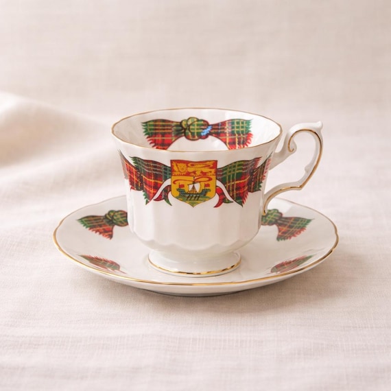 Elizabethan New Brunswick Tartan Cup and Saucer – Mid Century Fine Bone China England