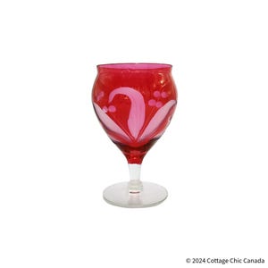 Cranberry Glas Bonbonglas - Vintage Mid Century Home Decor