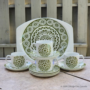 J & G Meakin Studio Retro 9 Pc Tea or Snack Set