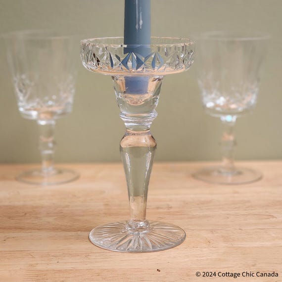 Edinburgh Crystal Mid Century Candlestick Holder