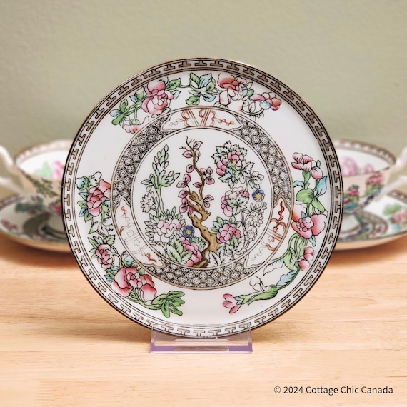 Coalport Indian Tree Trivet – Antique English Fine Bone China Teapot Stand