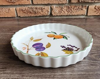 Evesham Vale Porcelain Quiche Dish by Royal Worcester