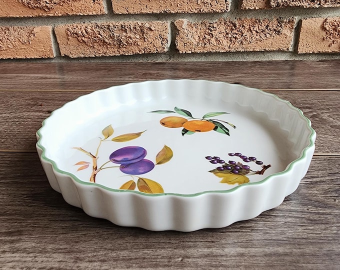 Evesham Vale Porcelain Quiche Dish by Royal Worcester