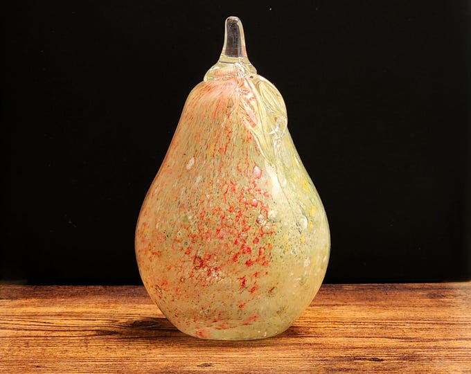 Murano Sommerso Handmade Glass Pear Home Decor