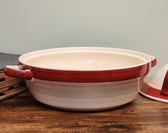 Susie Cooper Wedding Ring Tureen Casserole Dish with Handles - Art Deco Kestral Shape