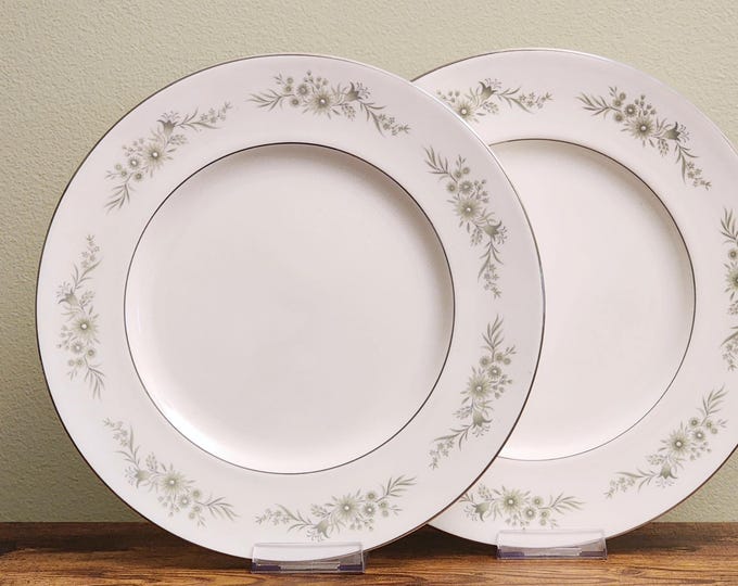 Wedgwood Westbury 10 3/4" Dinner Plates, Fine Bone China Dinnerware Made in England, Set of 2