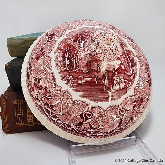 Mason’s Vista Pink Vegetable Bowl Replacement Lid – Antique Ironstone England