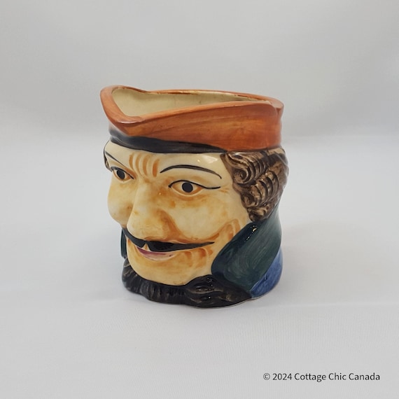 Vintage Hand Painted Toby Character Jug – Mid Century Collectible Art Pottery Mug