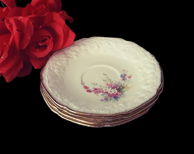 Set of 2 Crown Ducal Picardy Saucers