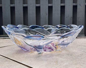 Mikasa Studio Nova Tropical Fish 14" Oval Bowl - Savoir Vivre Key Largo Glass Serving Dish