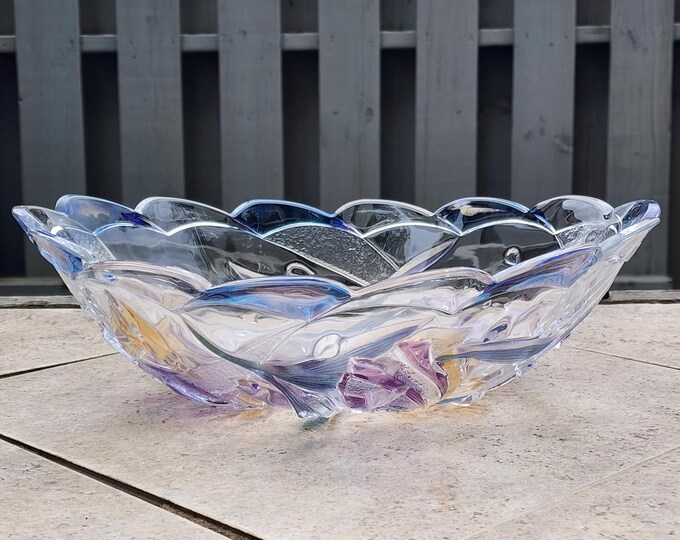 Mikasa Studio Nova Tropical Fish 14" Oval Bowl - Savoir Vivre Key Largo Glass Serving Dish