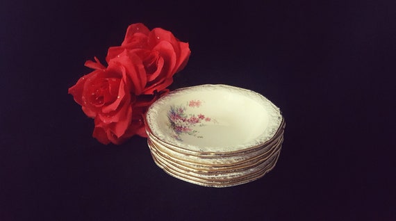 Crown Ducal Picardy Fruit Bowls Pair – Vintage Floral Tableware Staffordshire England